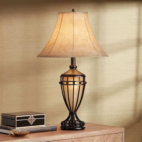 A handsome design from the Franklin Iron Works table lamps brand, this lamp features twin pull chain operated lights for greater lighting control. . Franklin iron works lamps